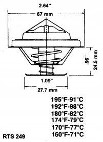 RING Termostat CITROEN XM 3.0 V6 PEUGEOT 305