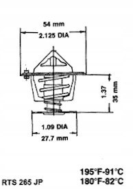 RING Termostat LANCIA THEMA PRISMA FIAT REGATA 132