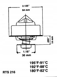 RING Termostat VOLVO 240 2.1 740 760 2.3