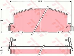 Brake pad set BEDFORD ISUZU