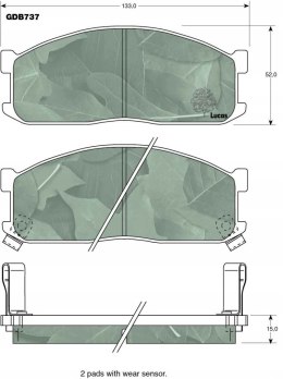 Komplet klocków hamulcowych MAZDA E2000,2200