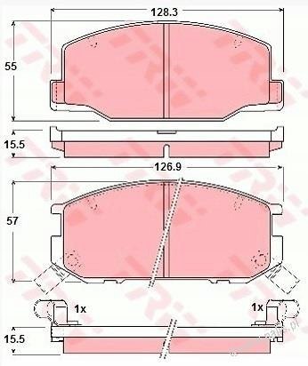 Brake pad set TOYOTA PREVIA 2.4 Brake pad set TOYOTA PREVIA 2.4
