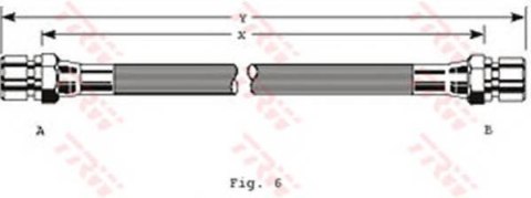 Brake hose AUDI 100,200