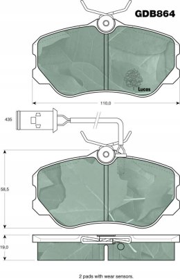 Brake pad set ALFA,FIAT,LAN