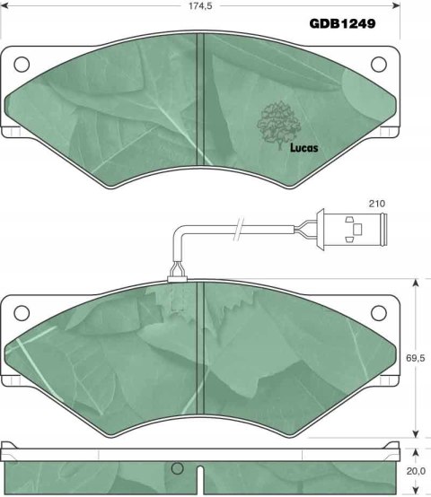 Brake pad set OM GRINTA Brake pad set OM GRINTA
