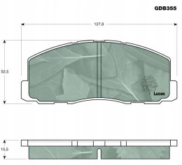 Brake pad set MITSUBISHI 1.3-1.8 84-