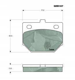 Komplet klocków hamulcowych DAIHATSU,TOYOTA,SUZUKI