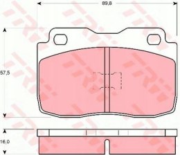 Komplet klocków hamulcowych FIAT 127,FIORINO