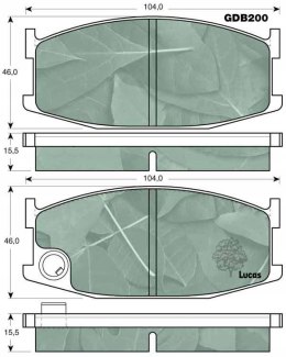 Komplet klocków hamulcowych MAZDA 626 1.6,2.0 78-