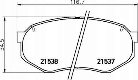 Brake pad set TOYOTA 1.8- Brake pad set TOYOTA 1.8-