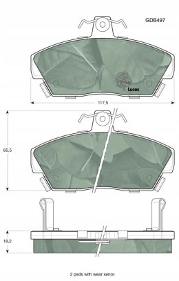 Komplet klocków hamulcowych ROVER 827 88-