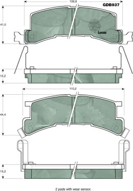 Komplet klocków hamulcowych ISUZU