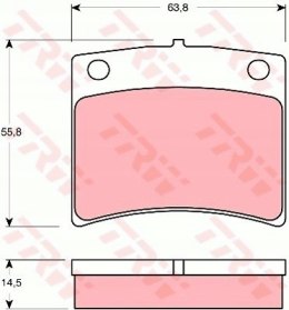 Brake pad set NISSAN CEDRIC 83-86