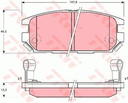 TRW Klocki tył MITSUBISHI LANCER, SPACE WAGON