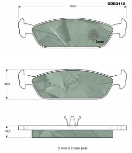 Brake pad set DAIHATSU