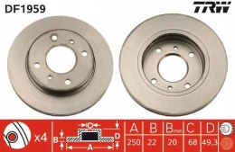 Brake disc NISSAN BLUEBIRD