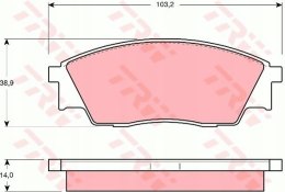 Brake pad set SUBARU