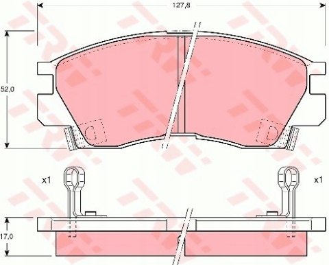 Brake pad set MITSUBISHI Brake pad set MITSUBISHI