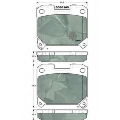 Komplet klocków hamulcowych TOYOTA Komplet klocków hamulcowych TOYOTA