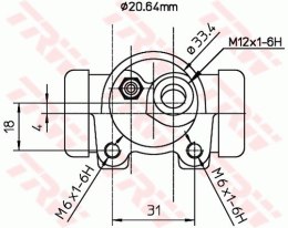 Cylinderek hamulcowy PEUGEOT 205 1.1