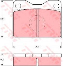 Brake pad set AUDI,PORSCHE 1.6,2.0