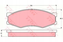 Komplet klocków hamulcowych NISSAN 1.6-3.0 84-91