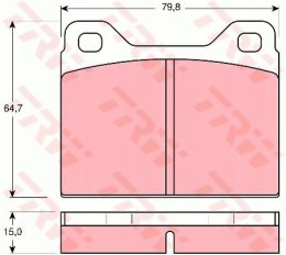 Brake pad set VOLVO 1.6-2.8 68-82