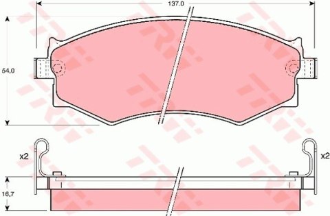 TRW Klocki tył NISSAN PRIMERA KOMBI W10 PRARIE PRO TRW Klocki tył NISSAN PRIMERA KOMBI W10 PRARIE PRO