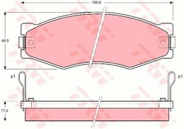 Komplet klocków hamulcowych NISSAN 1.6,1.8,2.0