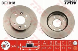 Brake disc RENAULT 18 1.6-2