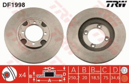 Brake disc MAZDA 626 2.0