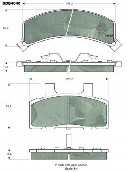 Komplet klocków hamulcowych CHEVROLET,GMC