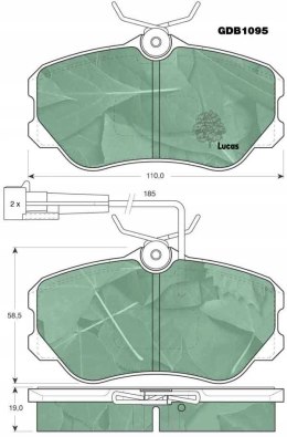 Brake pad set ALFA ROMEO,FIAT,LANCIA