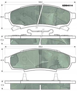 Komplet klocków hamulcowych BUICK,CHEVROLET