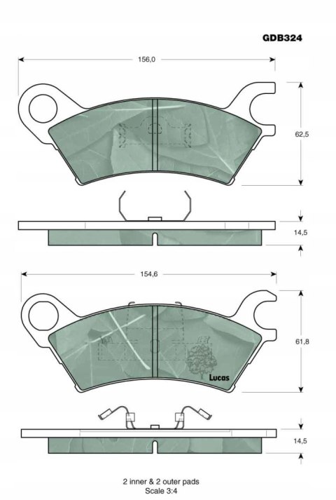 Komplet klocków hamulcowych MAZDA 929 1.8,2.0 81- Komplet klocków hamulcowych MAZDA 929 1.8,2.0 81-