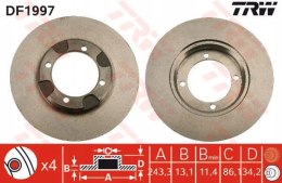 Brake disc MITSUBISHI 1.2,1