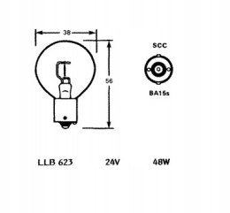 Żarówka 24V 48W