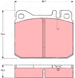 Brake Pad Set MERCEDES VW