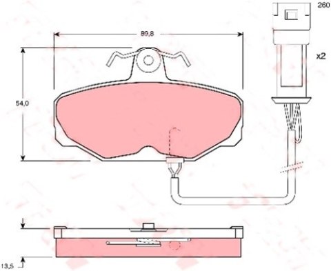 Komplet klocków hamulcowych FORD SCORPIO