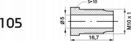 Końcówka przewodu hamulcowego M10x1x5 16,7mm