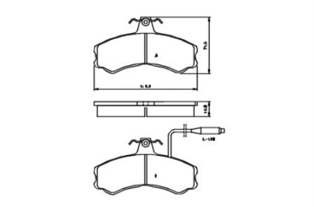 Komplet klocków hamulcowych CITROEN,FIAT