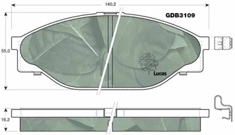 Brake pad set TOYOTA HIACE 2.0 Brake pad set TOYOTA HIACE 2.0