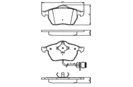 Brake Pad Set AUDI wtyczka okrągła