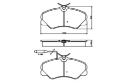 Komplet klocków hamulcowych FIAT,CITROEN