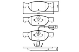 Komplet klocków hamulcowych FIAT MAREA 1.4