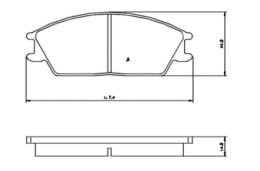 Komplet klocków hamulcowych HONDA HYUNDAI