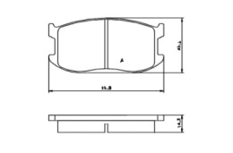 Komplet klocków hamulcowych MAZDA 323