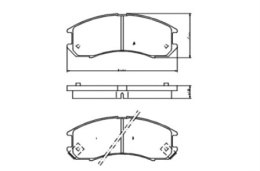 Komplet klocków hamulcowych MAZDA 626