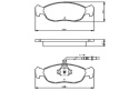 Komplet klocków hamulcowych PEUGEOT 306