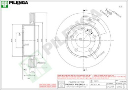 Tarcza hamulcowa PILENGA V062 OPEL